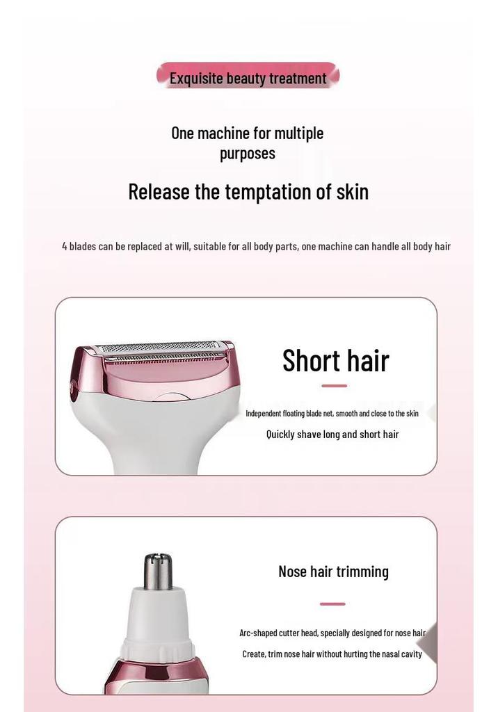 Women's Electric Hair Remover & Trimmer for Underarms and Pubic Area