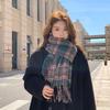 Premium Atmosphere Plaid Scarf Winter Versatile Warm Student Scarf New British Street Style Scarf