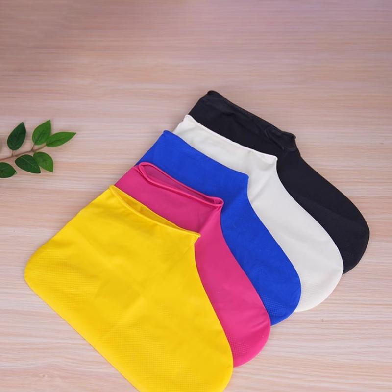 Flexible Latex Rubber Rain Boot Covers - Waterproof, Reusable, and Non-slip for Outdoor Use