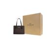 COACH Nina Canvas Leather Tote Bag , Shopping Bag , Handbag , Shoulder Bag Large Women's Brown Black (Unisex) Shoulder Bags CL399 SVBRB