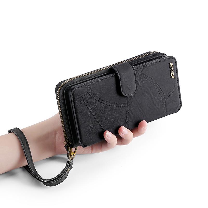 Handyhülle im Brieftaschenformat aus Leder mit Kartenfach für iPhone 15 Pro Max, iPhone 12, Samsung S22 Plus.