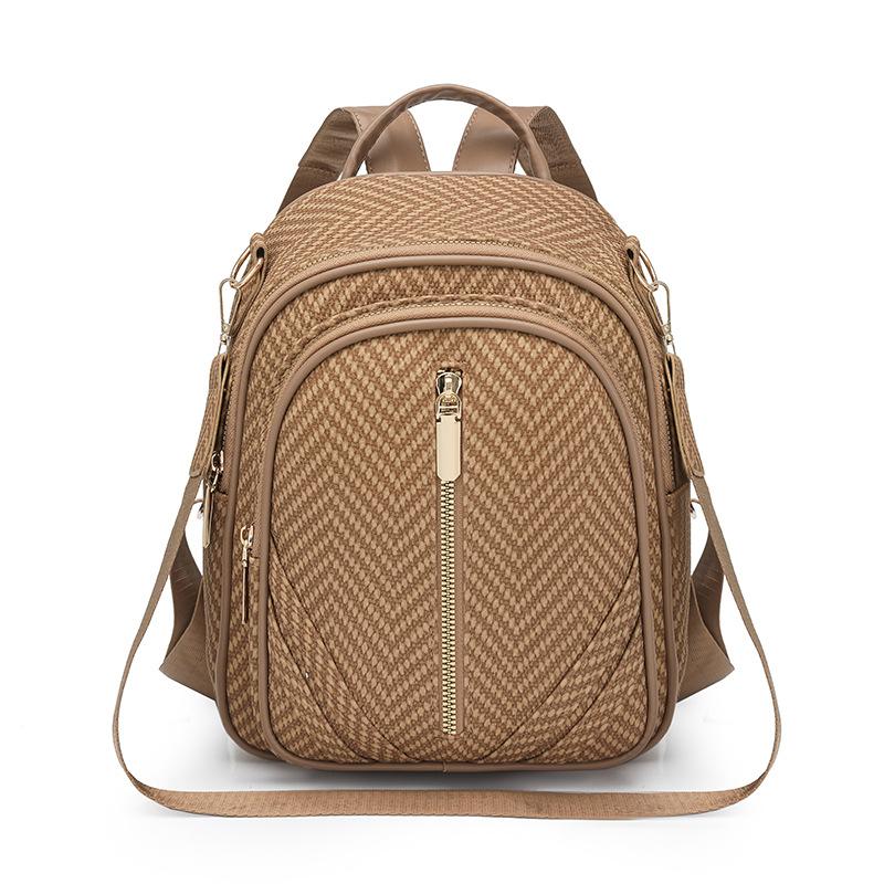 Schoolbag New Women's Large Capacity PU Candy Color Dopamine Color Backpack Backpack Change Bag Fashion Out