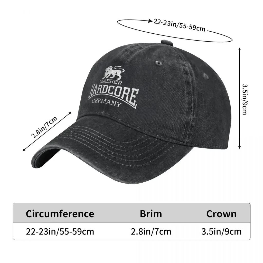Hardcore Gabber demin Cap Durable for All Seasons Cap Female Cap Man Summer