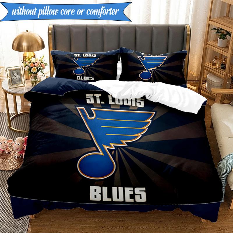 3PCS Nashville Predators Printed Bedding Set For Bedroom dormitory, Includes 1 Duvet Cover & 2 Pillowcases for All Seasons Home Decor Fan gifts