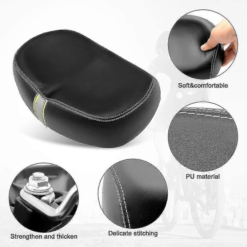 Nasenloser Bequemer Breiter Fahrradsattel mit Memory-Schaum Polster für die Meisten Fahrräder