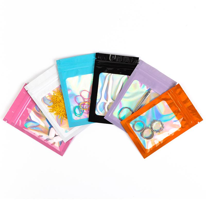 Holographic Yin Yang Rainbow Film Self-Sealing Bags for Jewelry and Fishing Tackle