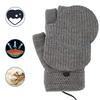 USB Heated Gloves Knitting Warmer Full & Half Fingerless Hands Hand Washable Plug-In 3 Temperature Settings Touchscreen Laptop