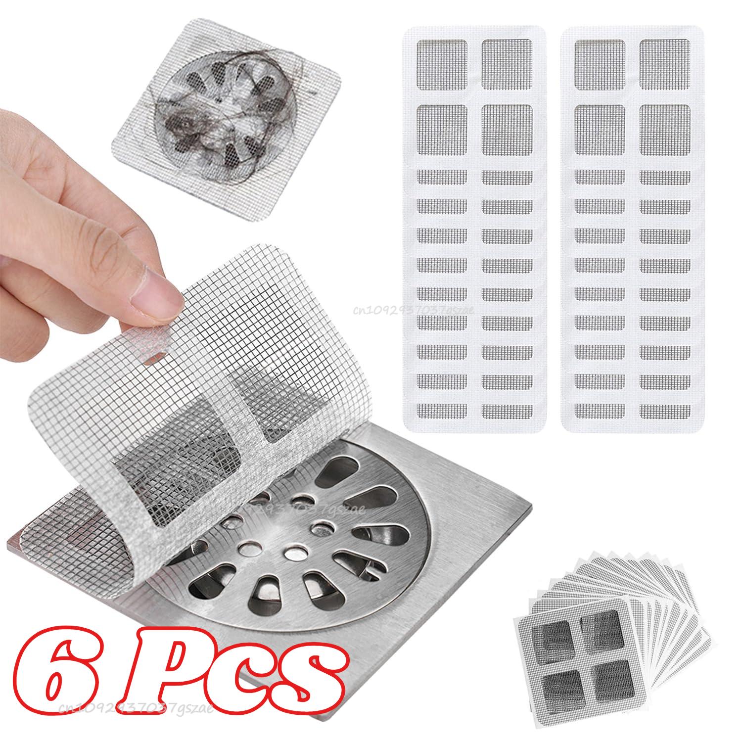 

Disposable Hair Catcher for Shower Mesh Shower Drain Covers Floor Sink Strainer Filter Mesh Sticker Bathroom Accessories