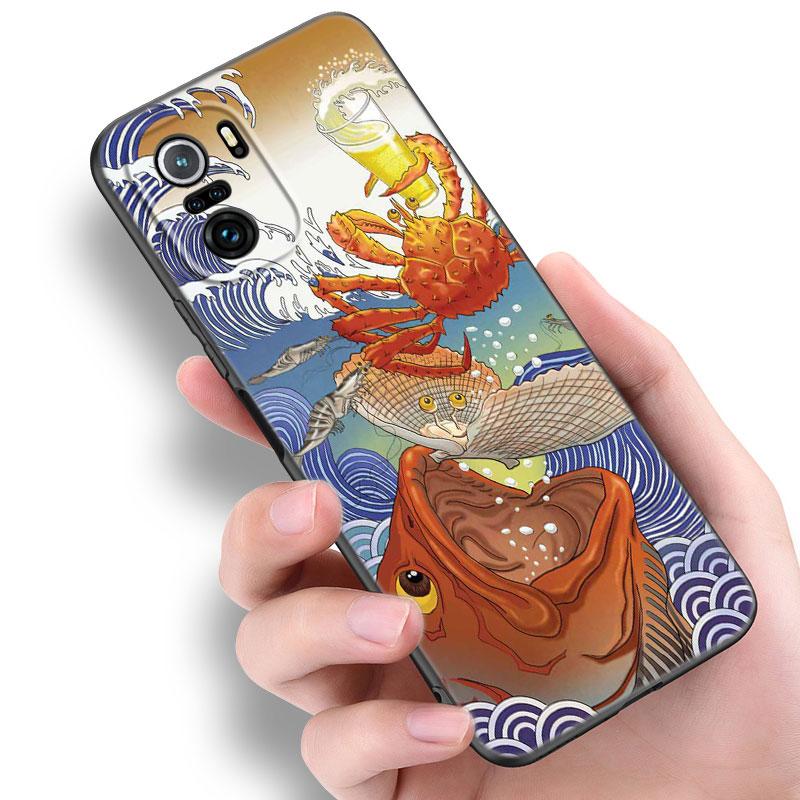 Anime-Telefonhülle im japanischen Stil für Xiaomi Redmi Note 5 6 9T K20 K40 K50 Pro 7A 8A 9A 9C 9i 10A 10C A1 S2, weiche schwarze TPU-Abdeckung