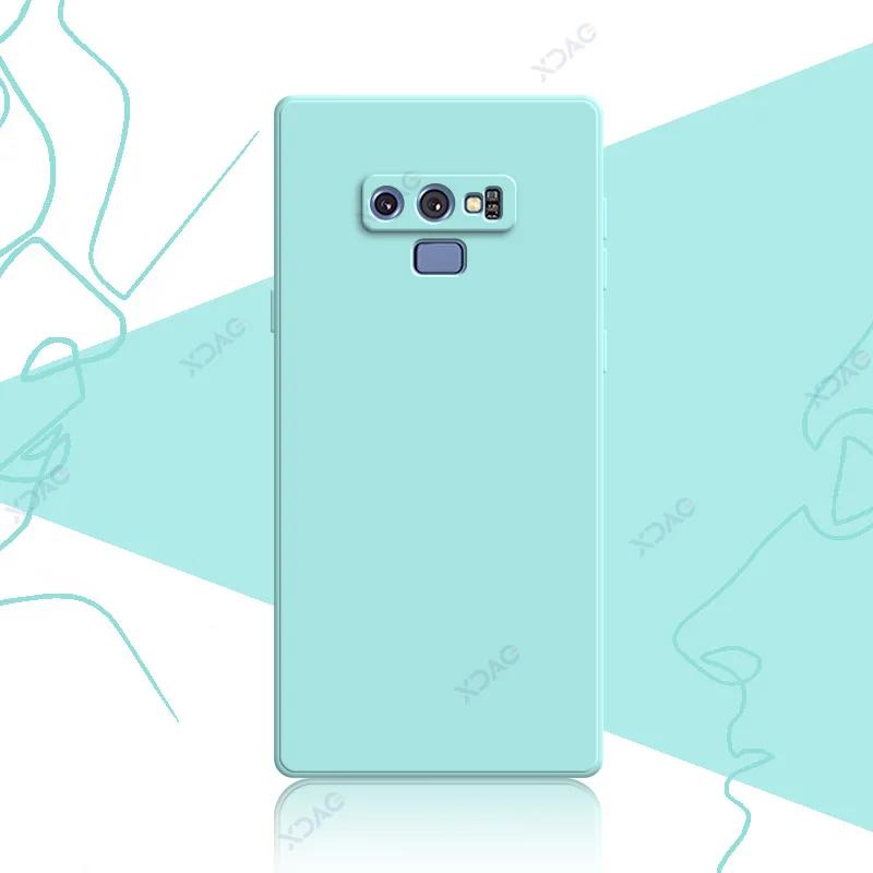 Luxury Square Liquid Silicon Cover Case for Samsung Galaxy Note 9 10 20 Plus Ultra 5G 360 Soft Phone Armor SamsungNote9
