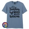 Sassy Slogan TShirt Sunshine Mixed with A Little Hurricane Tee Fun Novelty Gift