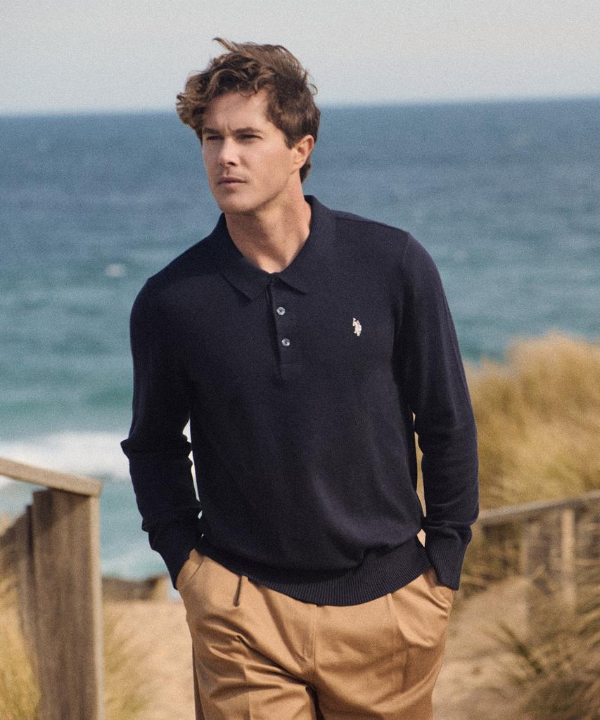 USPOLOASSN Classic Collared Knit_Navy