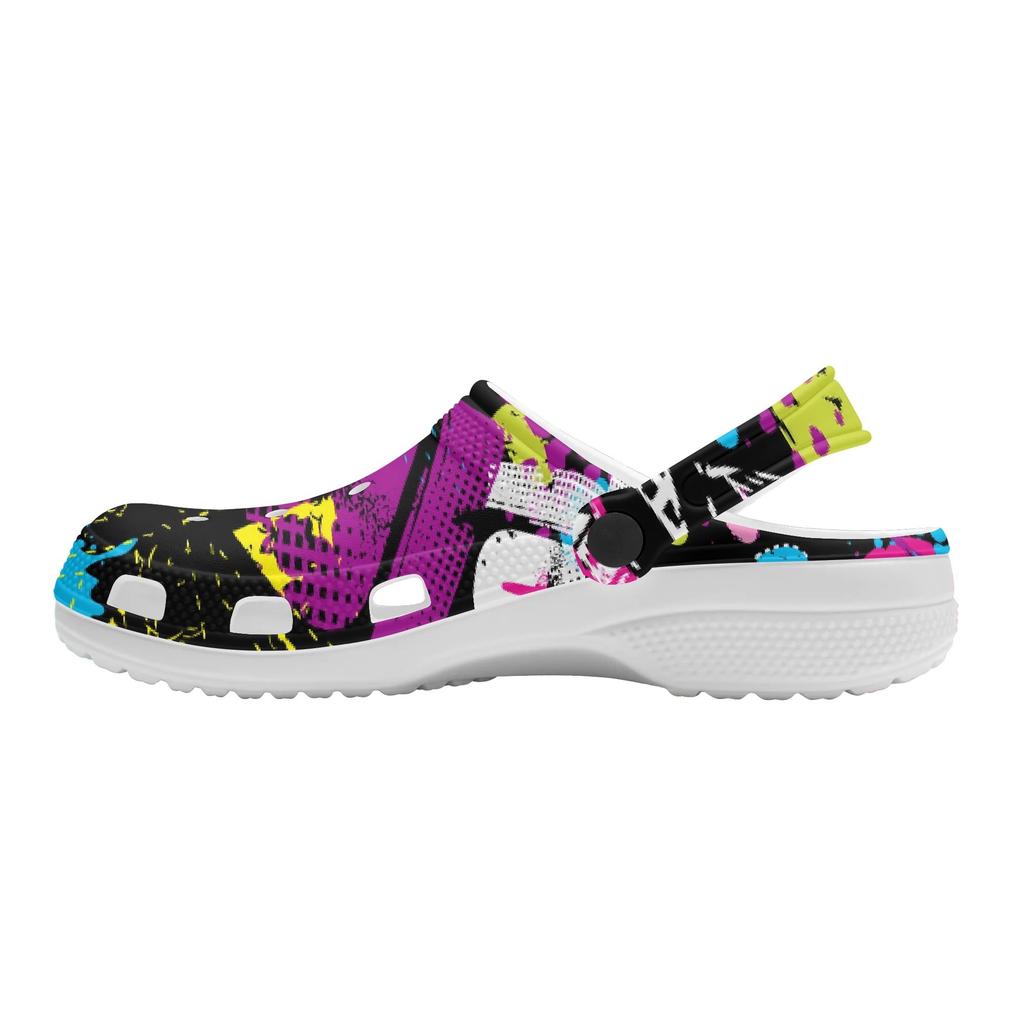 Printed EVA Clogs Unisex Breathable Lightweight Slip On Garden Beach Pool Bathroom Home Casual Summer Shoes Summer Daily Wear