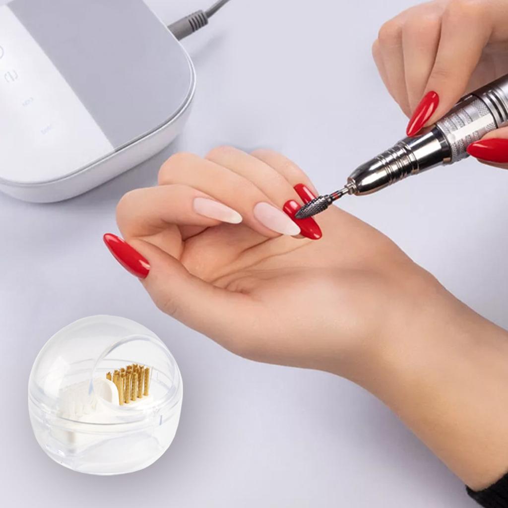 Nail Polish Head Cleaning Brush Removable Polish Head Cleaning Case