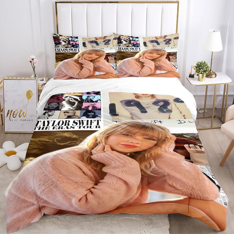 3Pcs Taylor Swift Eras Tour Bedding Sets For All Sizes New 3D Printed Bed Cover Comforter Duvet Cover Pillowcase Bedroom Decoration