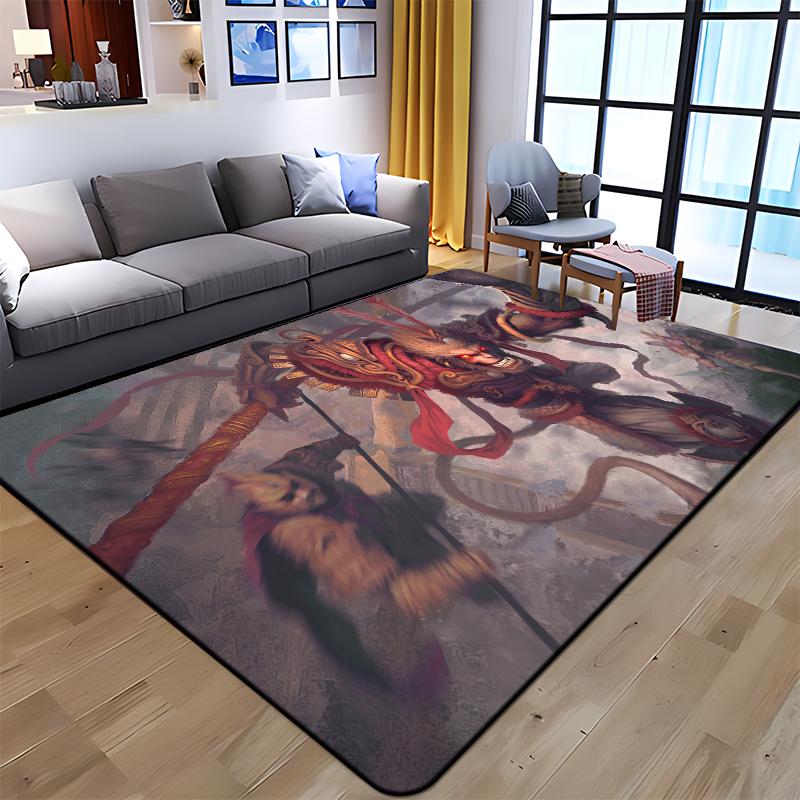 Sun WuKong Monkey King Printed Carpet for Living Room Large Area Rug Soft Mat E-sports Chair Carpets Alfombra Gifts Dropshopping