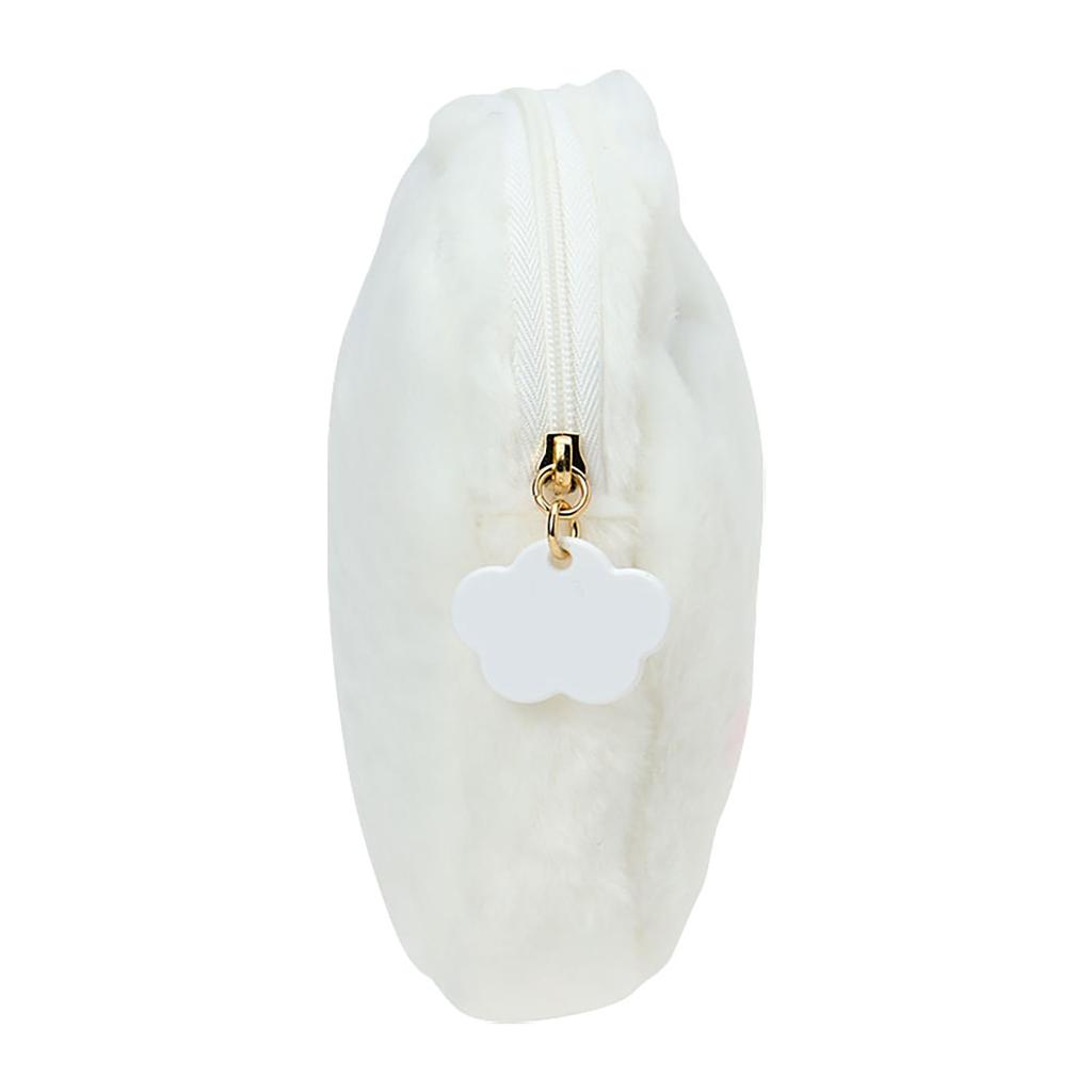 Sanrio Pouch on a Fluffy Pekkle the Duck 661503 Face-Shaped (Napping Cloud)