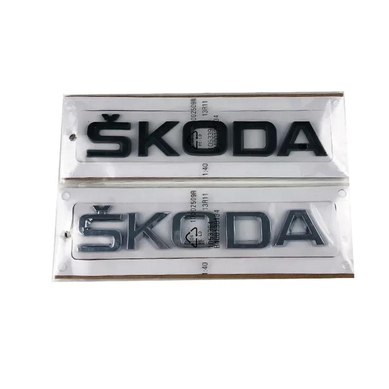 ABCDGF1 ABS Letter Emblem Sticker for Skoda RS Yeti Fabia Superb Octavia Kodiaq Karoq Tour Rapid Car Rear Trunk Badge Auto Accessories