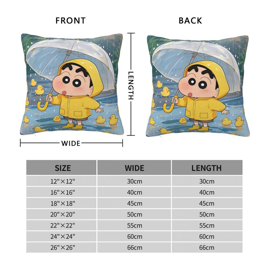 Pillow Cover Crayon Shin-Chans Graphic Cushion Cover Fashion Pillow Case For Sofa Home Decorative Pillowcases