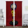 Partition Coralines Blackout Curtain for Room 2 Panel Anti-mosquito Curtains for Camera Shades Halloween Decoration Living Child