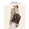 Versatile Leather Women's Bag Oil Wax Cowhide Women's Backpack Backpack