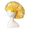 Ladies Satin Ribbon Round Cap Satin Bow Nightcap Hair Care Cap Extra Large Beauty Hair Care Cap
