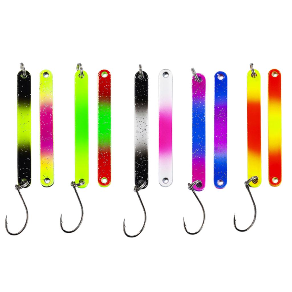 5 Pcs/Set Fishing Lures Practical Fishing Spoons 5cm Colorful Spoon-Bait Metal Fishing Lure for Trout-Pike-Perch Salmon