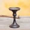 European Vintage Cast Iron Candlestick Holder Ornament