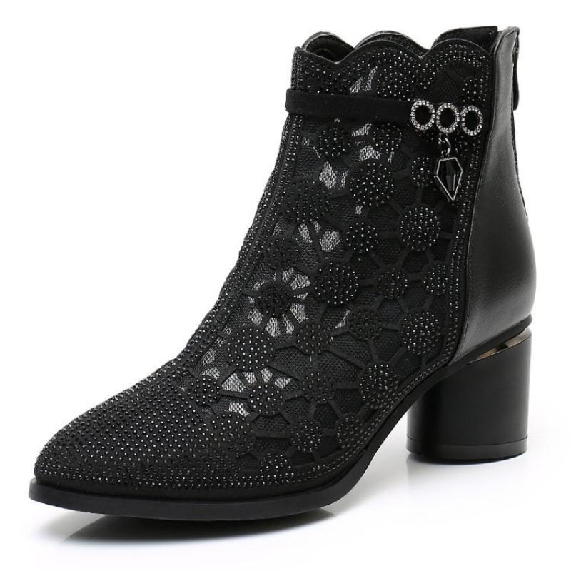 Women Sandals Shoes Fashion Cut Out Sandals Peep Toe High Heels Ladies Sandals Black Party Shoes Black 2025