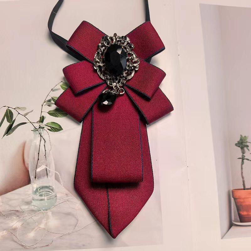 Unisex Bow Tie With Rhinestone Decorations For Men And Women