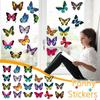 Large Beautiful Colourful Butterflies Cling Window Stickers Help Prevent Bird-st
