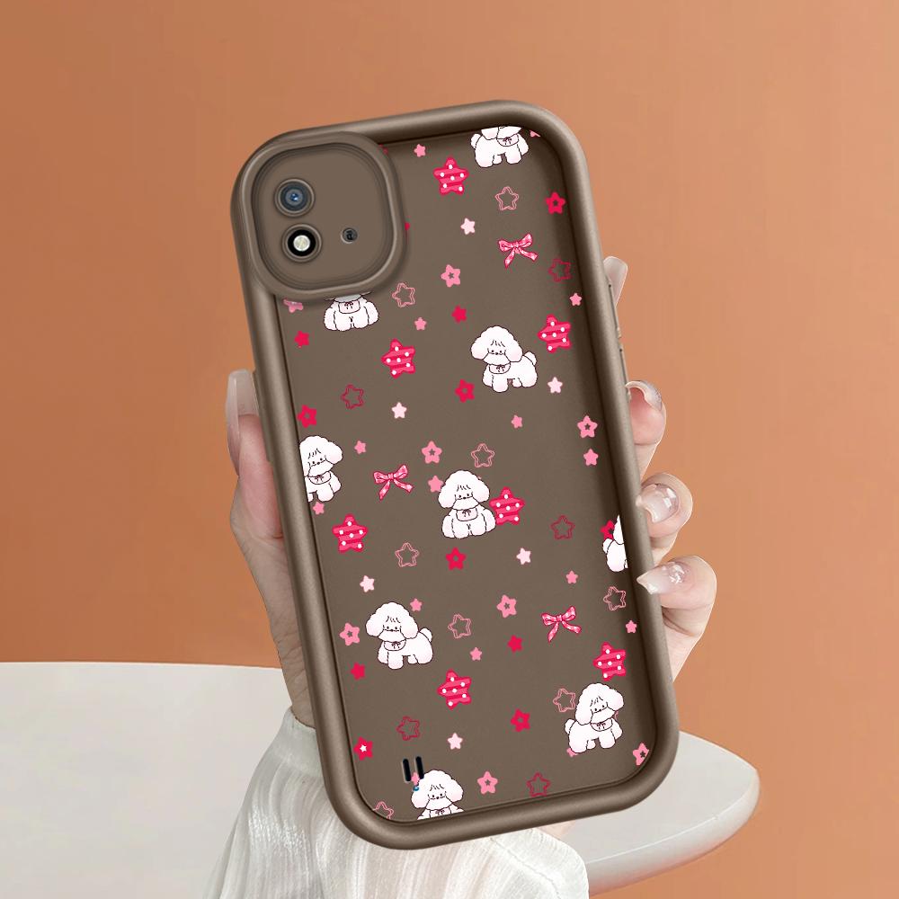 Soft Silicone Square Ladder Printing Pattern Phone Casing Full Cover Camera Shockproof Protection Rubber Case for OPPO Realme