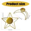Iron Candlestick Christmas Decoration Candle Holder with Moon Star Designs Metal Tealight Candle Stand for Centerpieces