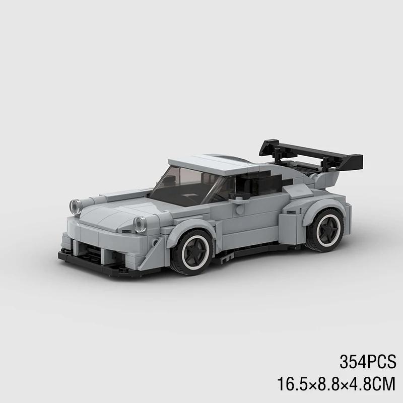 MOC Pickup Car Model Building Blocks GT RS6 Super Race Speed Racing Sports Police Vehicle Technical Racing Brick Christmas Gif