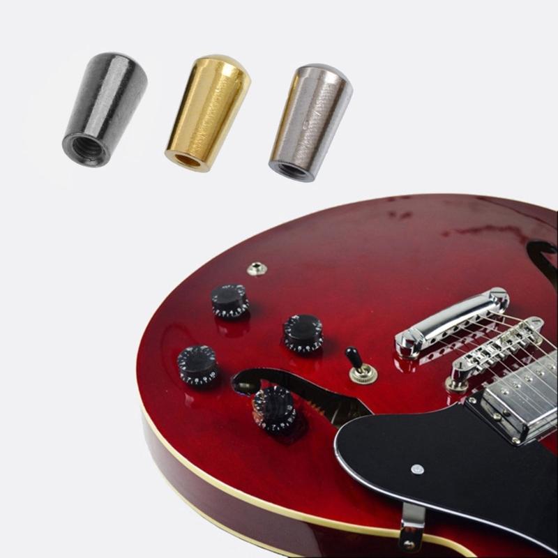 5 Pcs Electric Guitar Switches Tip Replacement Metal Toggle Switches Knob Tip Caps Pickup Switches Knob Guitar Accessory
