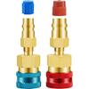 R1234yf Couplers, Adjustable R1234yf To R134a Quick Coupler Refrigerant Adapter for AC Recharging Fittings, HP and LP Connectors for AC System