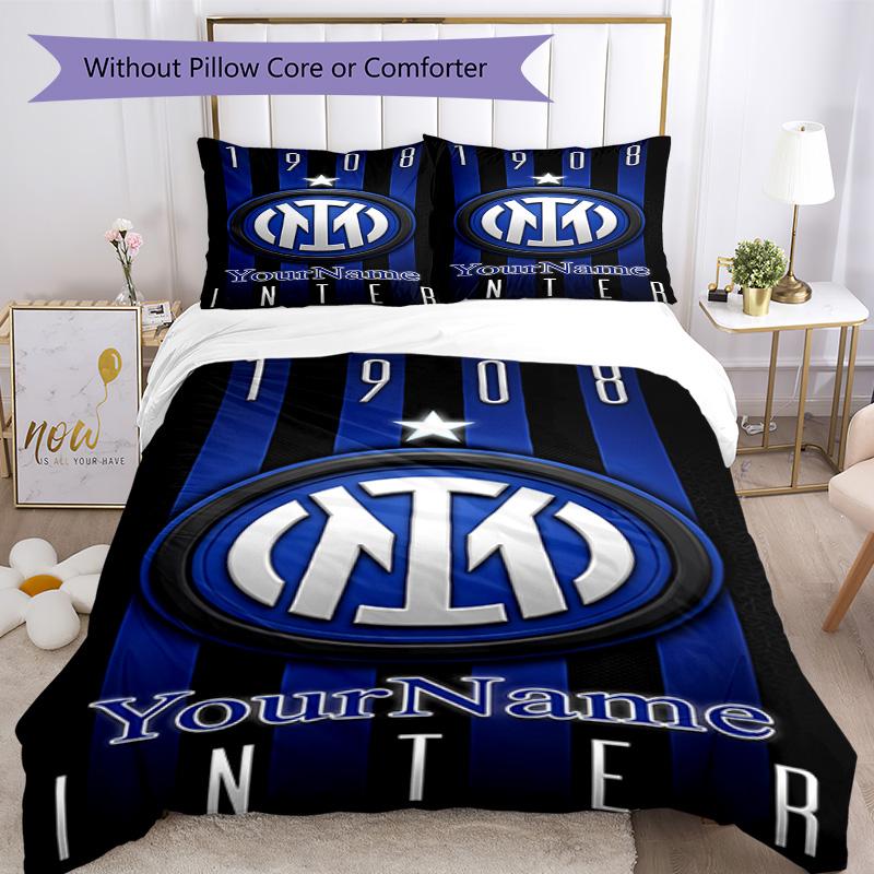Inter Milan Customize your name Bedding Set Breathable Duvet Cover with Pillowcases Home Decoration Birthday Gift