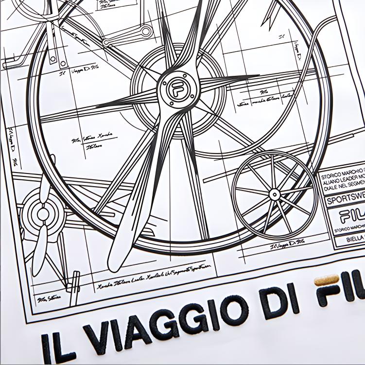 Fila Fun Logo Print Sport Round Neck Short Sleeve T-Shirt Men Tops White F11M138151FWT