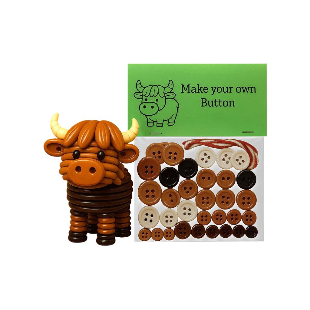 DIY Button Cow Ornament Kit DIY