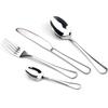 4Pcs Promotion Dinnerware Set Stainless Steel Colorful Rainbow Gold Knife Fork Teaspoon Dishwasher Safe Silverware Set Cutlery