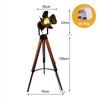 Retro Wooden Floor Lamp American Stand Light Head Bracket For Living Room Bedroom Bedside Study Home Decoration Illumination