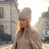 Solid Color Crystal Pearl Bow Beanie Warm Pullover Hat Fashion Knit Hat  Outdoor