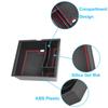 1pc Center Console Armrest Storage Box For Tesla Model 3 Y Accessories - Organizer Box Tray Flocking Lined/Silicone Mat