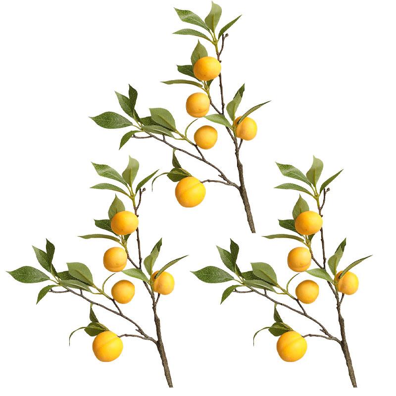 

Home Interior Bedroom Decor Long-lasting Performance Colorful Simulated Fruit Decor Centerpieces Display In Vases жёлтый