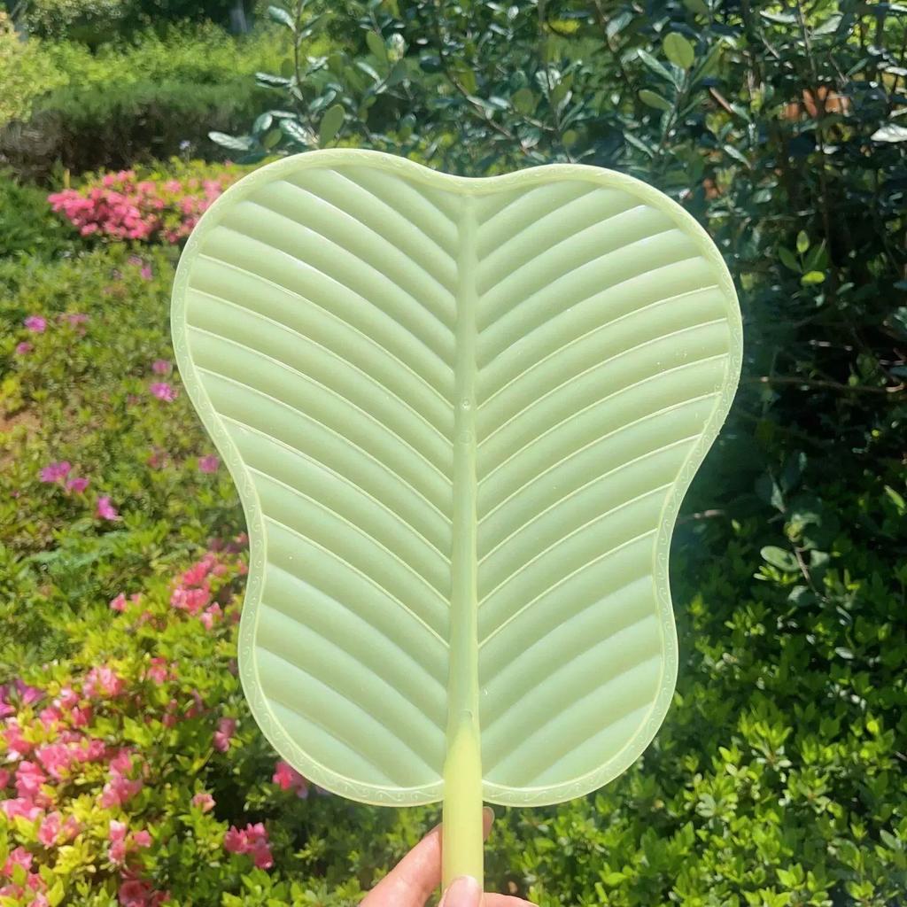 Plastic Fan, Sturdy and Durable, Thickened Household Fan, Traditional Style, Cool for Summer, Mosquito-Repelling, Hand-Held Banana Leaf Fan