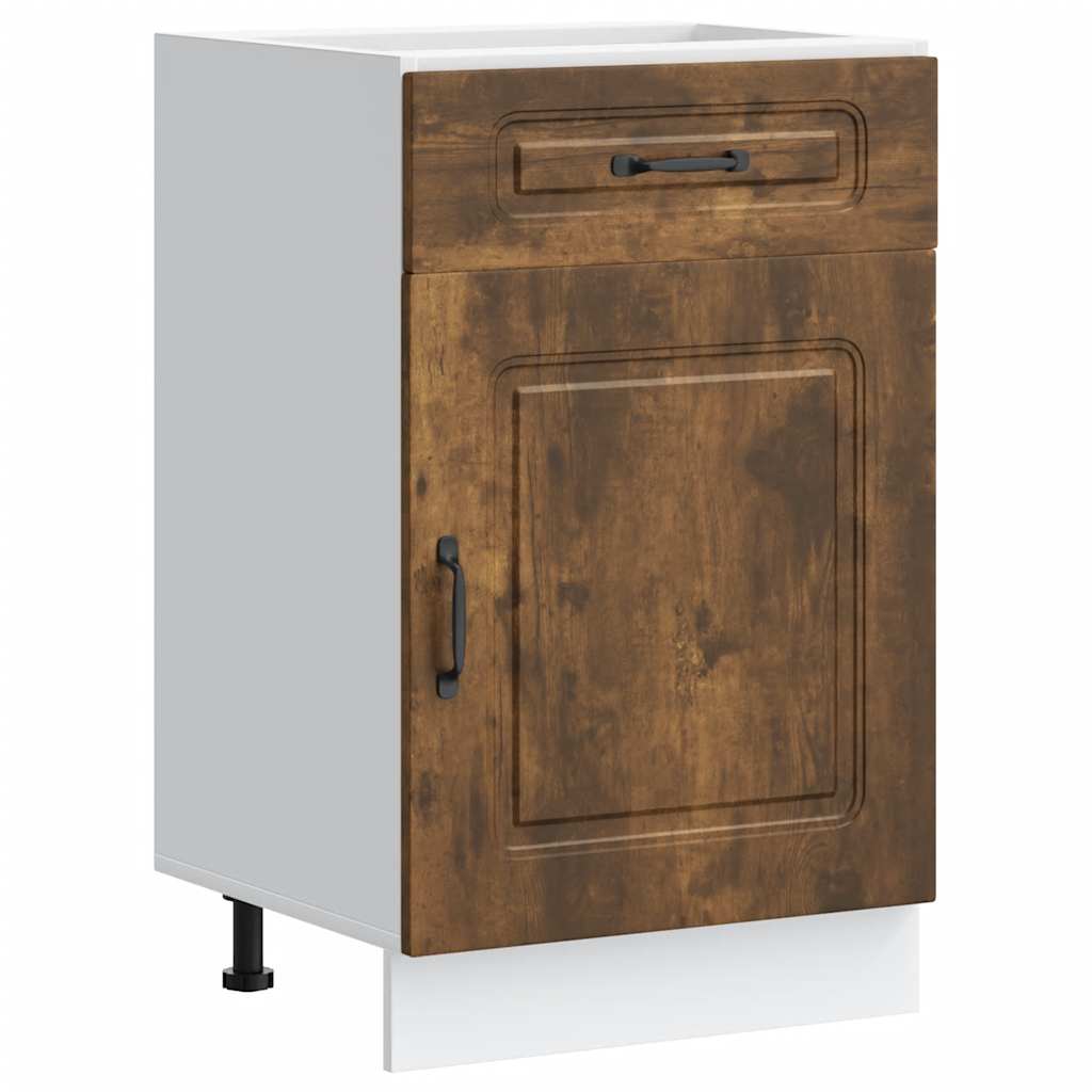 Vidaxl Kitchen Base Cabinet, Kalmar, Smoked Oak