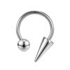 ZS 16G Anello Septum a Cono Acciaio Inossidabile Ferro di Cavallo Piercing Naso Spina Anelli Labbra Colore Nero Trago Helix Orecchino Gioielli per il Corpo