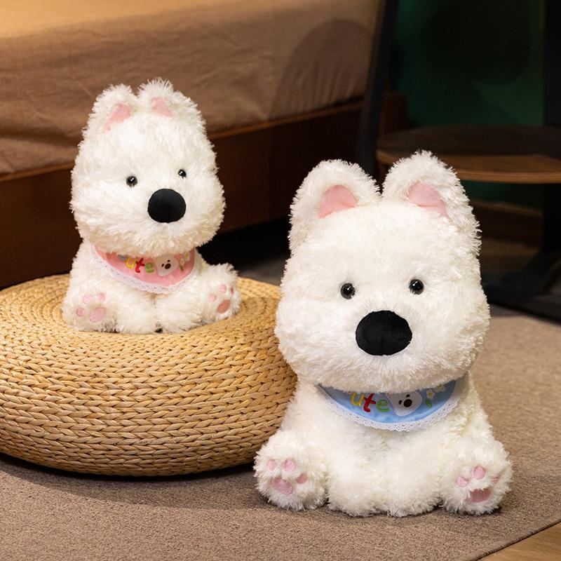 30/40cm Lovely White Dog Plush Toy Stuffed Animal West Highland White Terrier Plushies Cute Puppy Doll Gifts