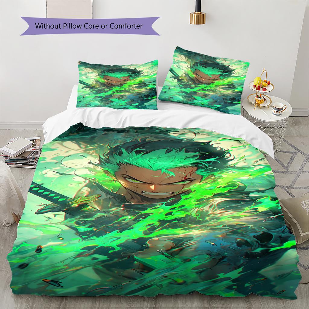 Cartoon Pattern Bedding Quilt Set Quilt Cover Pillowcase Home Decoration Birthday Gift (1 * Duvet Cover + 2 * Pillowcase, Without Core)