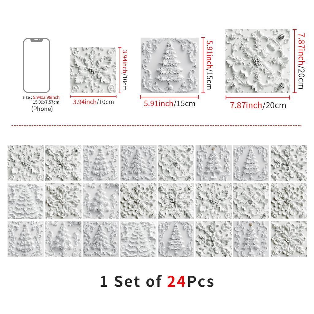 Christmas Tile Decoration Stickers Kitchen Oil-Proof Stickers Bathroom Bedroom Renovation Wall Stickers European Style Self-Adhesive Wall Paper